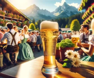 Pilsner olut keski-eurooppalaisissa juhlissa.